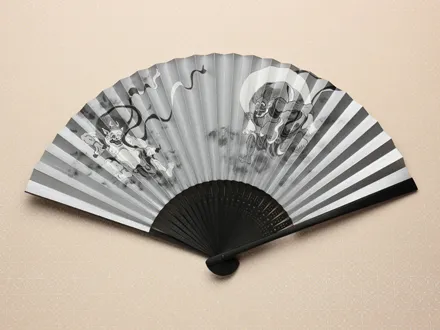 京扇子 風雷二神図