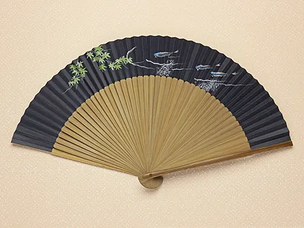 京扇子 清流の鮎